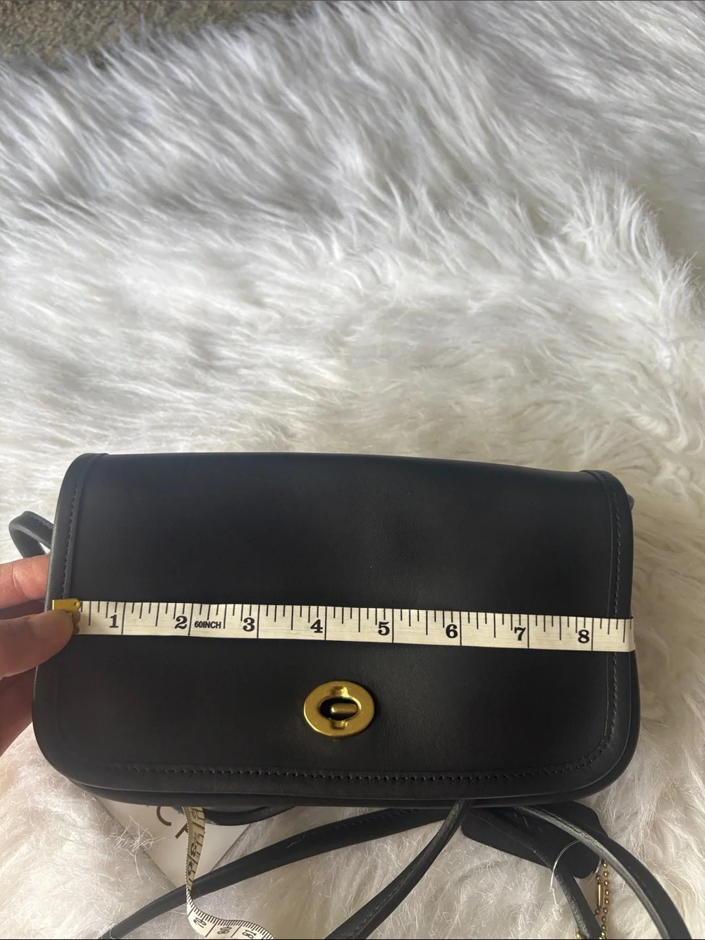 Coach Black Leather Turnlock Crossbody Bag - Picture 9 of 16